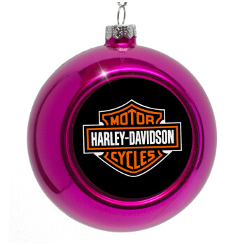 Motor Harley Davidson, Στολίδι Χριστουγεννιάτικη μπάλα δένδρου Μωβ 8cm