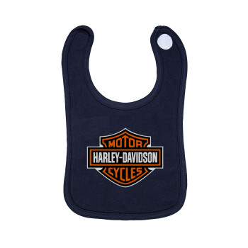 Motor Harley Davidson, Σαλιάρα με Σκρατς 100% Organic Cotton Μπλε (0-18 months)