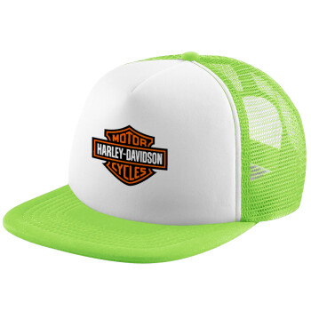 Motor Harley Davidson, Καπέλο Soft Trucker με Δίχτυ Πράσινο/Λευκό
