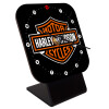 Motor Harley Davidson, Επιτραπέζιο ρολόι ξύλινο με δείκτες (10cm)