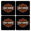 Motor Harley Davidson, ΣΕΤ 4 Σουβέρ ξύλινα τετράγωνα