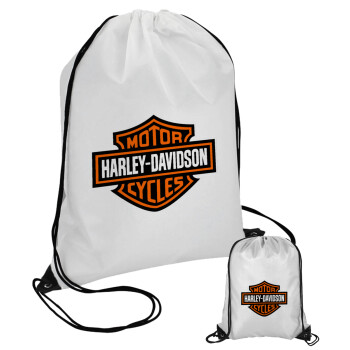 Motor Harley Davidson, Τσάντα πουγκί με μαύρα κορδόνια (1 τεμάχιο)