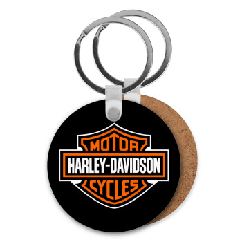 Motor Harley Davidson, Μπρελόκ Ξύλινο στρογγυλό MDF Φ5cm