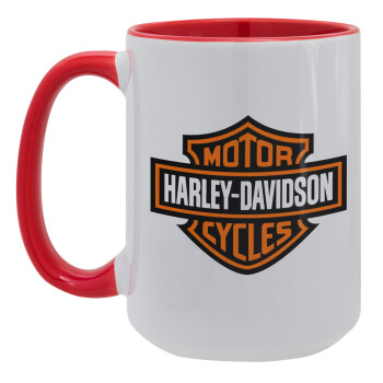 Motor Harley Davidson, Κούπα Mega 15oz, κεραμική Κόκκινη, 450ml