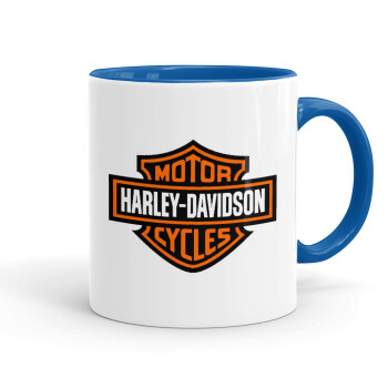 Motor Harley Davidson, Mug colored blue, ceramic, 330ml