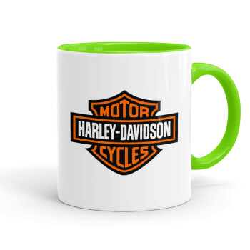 Motor Harley Davidson, Mug colored light green, ceramic, 330ml