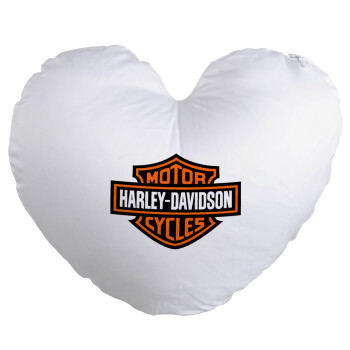 Motor Harley Davidson, Μαξιλάρι καναπέ καρδιά 40x40cm περιέχεται το  γέμισμα