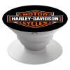 Motor Harley Davidson, Pop Socket Λευκό Βάση Στήριξης Κινητού στο Χέρι