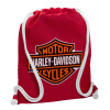 Backpack pouch GYMBAG Red, with pocket (40x48cm) & thick cords
