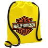 Backpack pouch GYMBAG Yellow, with pocket (40x48cm) & thick cords