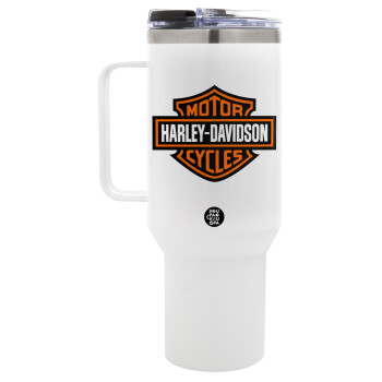 Motor Harley Davidson, Mega Stainless steel Tumbler with lid, double wall 1,2L