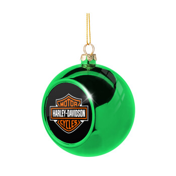 Motor Harley Davidson, Χριστουγεννιάτικη μπάλα δένδρου Πράσινη 8cm