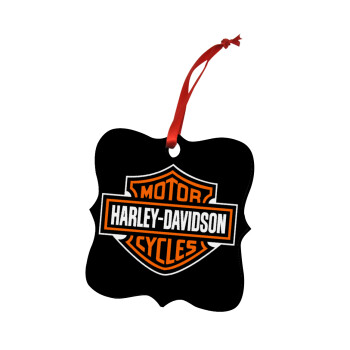Motor Harley Davidson, Χριστουγεννιάτικο στολίδι polygon ξύλινο 7.5cm