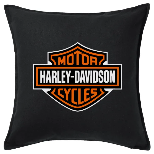 Motor Harley Davidson — Μαξιλάρι καναπέ Μαύρο 100% βαμβάκι, περιέχεται το γέμισμα (50x50cm)