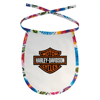 Motor Harley Davidson, Σαλιάρα μωρού αλέκιαστη με κορδόνι Χρωματιστή