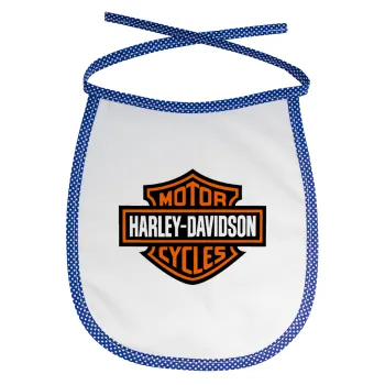 Motor Harley Davidson, Σαλιάρα μωρού αλέκιαστη με κορδόνι Μπλε