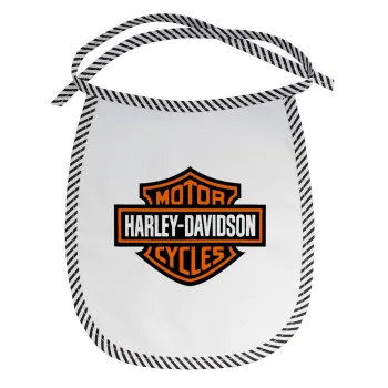 Motor Harley Davidson, Σαλιάρα μωρού αλέκιαστη με κορδόνι Μαύρη