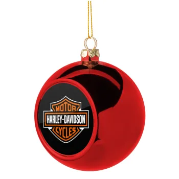 Motor Harley Davidson, Christmas tree ball Red 8cm