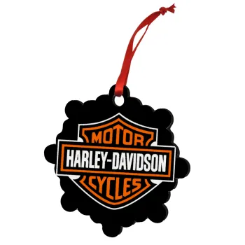 Motor Harley Davidson, Christmas ornament snowflake wooden 7.5cm