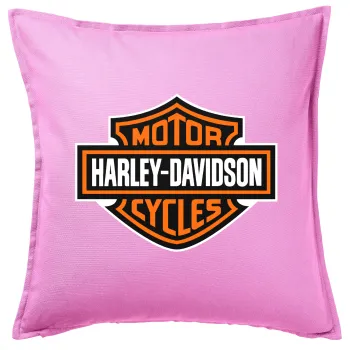 Motor Harley Davidson, Sofa cushion Pink 50x50cm includes filling