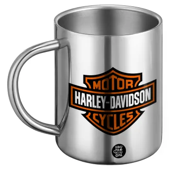 Motor Harley Davidson, Ανοξείδωτη Μεταλλική Κούπα 450ml - Διπλού Τοιχώματος