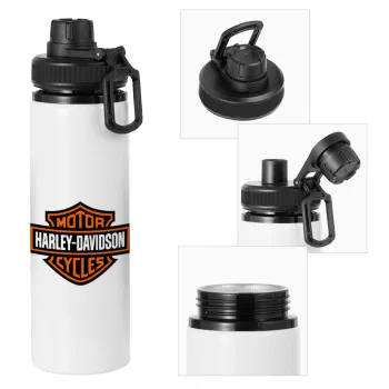 Motor Harley Davidson, Metal water bottle with safety cap, aluminum 850ml