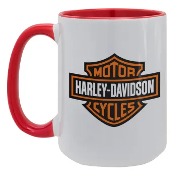 Motor Harley Davidson, Κούπα Mega 15oz, κεραμική Κόκκινη, 450ml
