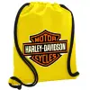 Backpack pouch GYMBAG Yellow, with pocket (40x48cm) & thick cords
