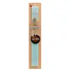 Easter Set, wooden keychain & aromatic flat Easter candle (30cm) (TURQUOISE)