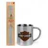 Easter Set, metallic thermal cup (300ml) & Easter aromatic flat candle (30cm) (GRAY)