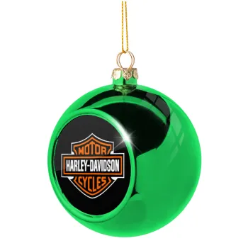 Motor Harley Davidson, Green Christmas tree ornament ball 8cm