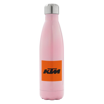KTM, Μεταλλικό παγούρι θερμός Ροζ Ιριδίζον (Stainless steel), διπλού τοιχώματος, 500ml