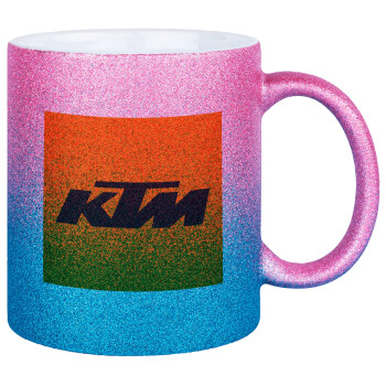 KTM, Κούπα Χρυσή/Μπλε Glitter, κεραμική, 330ml