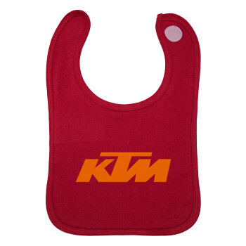 KTM, Σαλιάρα με Σκρατς Κόκκινη 100% Organic Cotton (0-18 months)