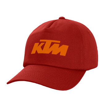 KTM, Καπέλο Baseball, 100% Βαμβακερό, Low profile, Κόκκινο