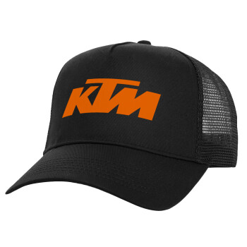 KTM, Καπέλο Structured Trucker, Μαύρο, 100% βαμβακερό