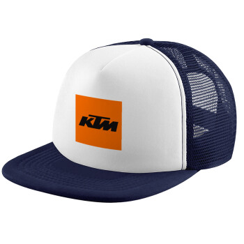 KTM, Καπέλο Soft Trucker με Δίχτυ Dark Blue/White 