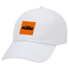 KTM, Καπέλο ενηλίκων Jockey Λευκό (snapback, 5-φύλλο, unisex)