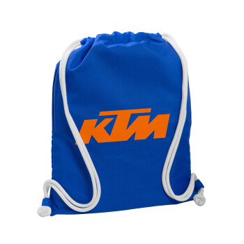 KTM, Τσάντα πλάτης πουγκί GYMBAG Μπλε, με τσέπη (40x48cm) & χονδρά κορδόνια