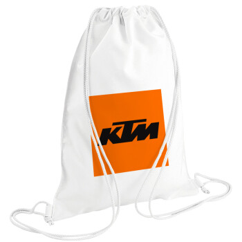 KTM, Τσάντα πλάτης πουγκί GYMBAG λευκή (28x40cm)