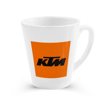KTM, Κούπα κωνική Latte Λευκή, κεραμική, 300ml