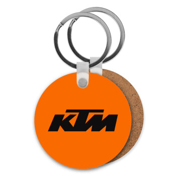 KTM, Μπρελόκ Ξύλινο στρογγυλό MDF Φ5cm