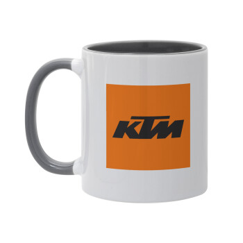 KTM, Κούπα χρωματιστή γκρι, κεραμική, 330ml