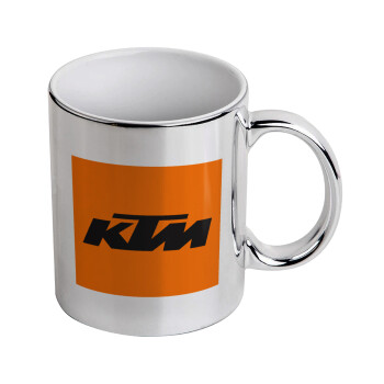 KTM, Mug ceramic, silver mirror, 330ml