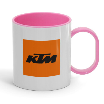 KTM, Κούπα (πλαστική) (BPA-FREE) Polymer Ροζ για παιδιά, 330ml