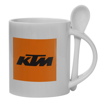 KTM, Κούπα, κεραμική με κουταλάκι, 330ml (1 τεμάχιο)