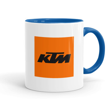 KTM, Κούπα χρωματιστή μπλε, κεραμική, 330ml