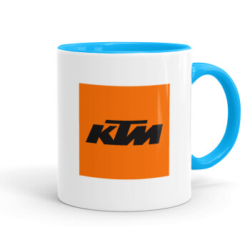 KTM, Κούπα χρωματιστή γαλάζια, κεραμική, 330ml