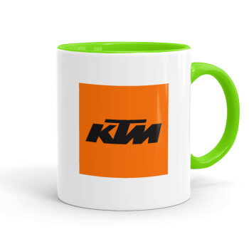 KTM, Mug colored light green, ceramic, 330ml