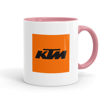 KTM, Κούπα χρωματιστή ροζ, κεραμική, 330ml